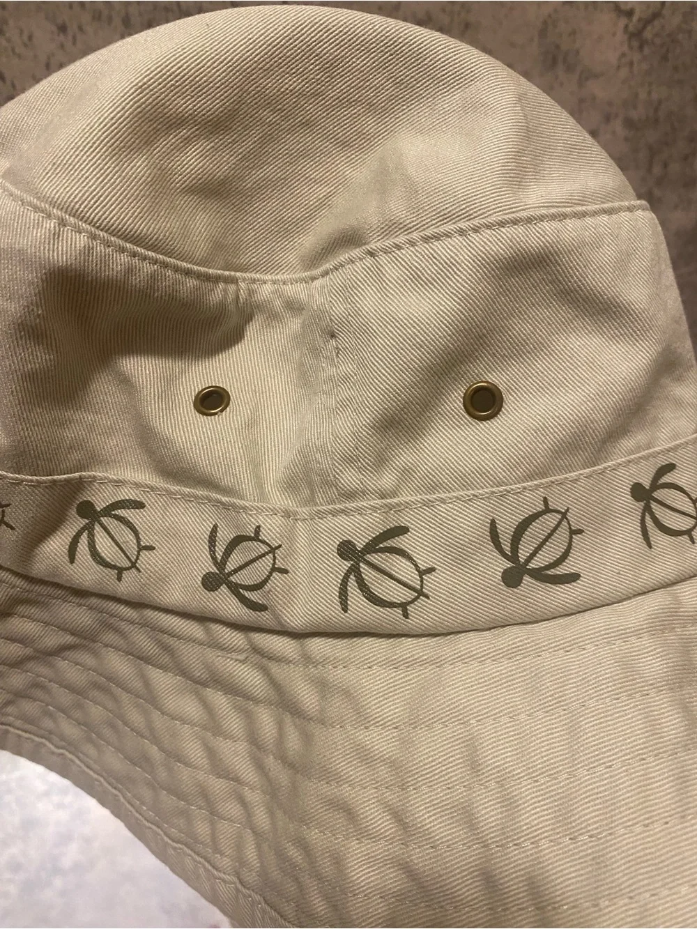 Dorfman Pacific Khaki Bucket Hat | Turtle Print | Wide Brim Sun Hat | Unisex